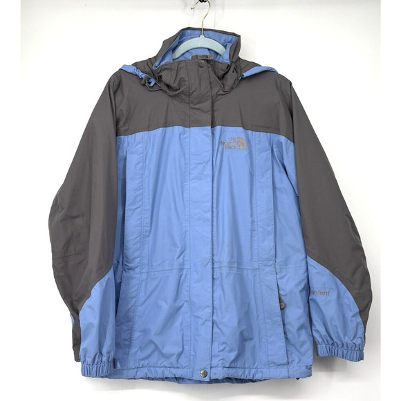 The North Face Hyvent Jacket Womens Medium Blue Gray Summit Series 3 in 1 Hooded - Picture 1 of 11